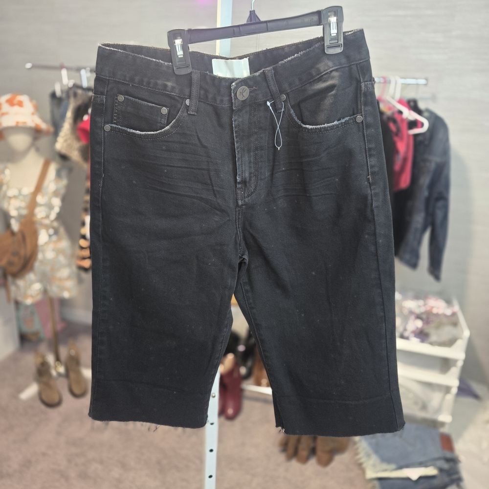 Men's Black Denim Shorts